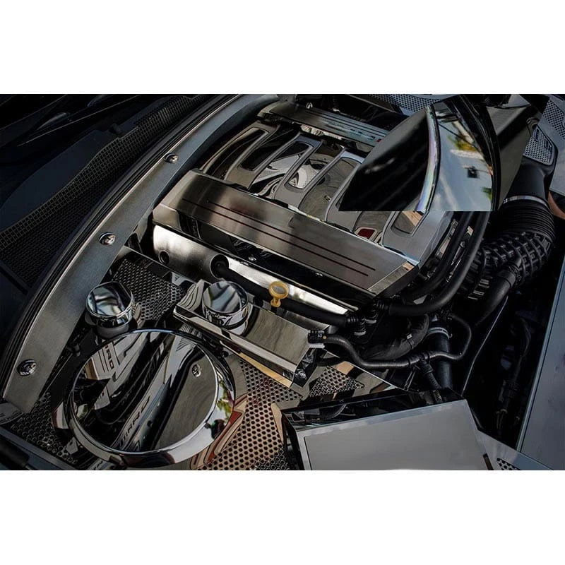 Lower Fuel Rail Covers Brushed Stainless Steel 2pc for 2016–2019 Chevy Camaro SS