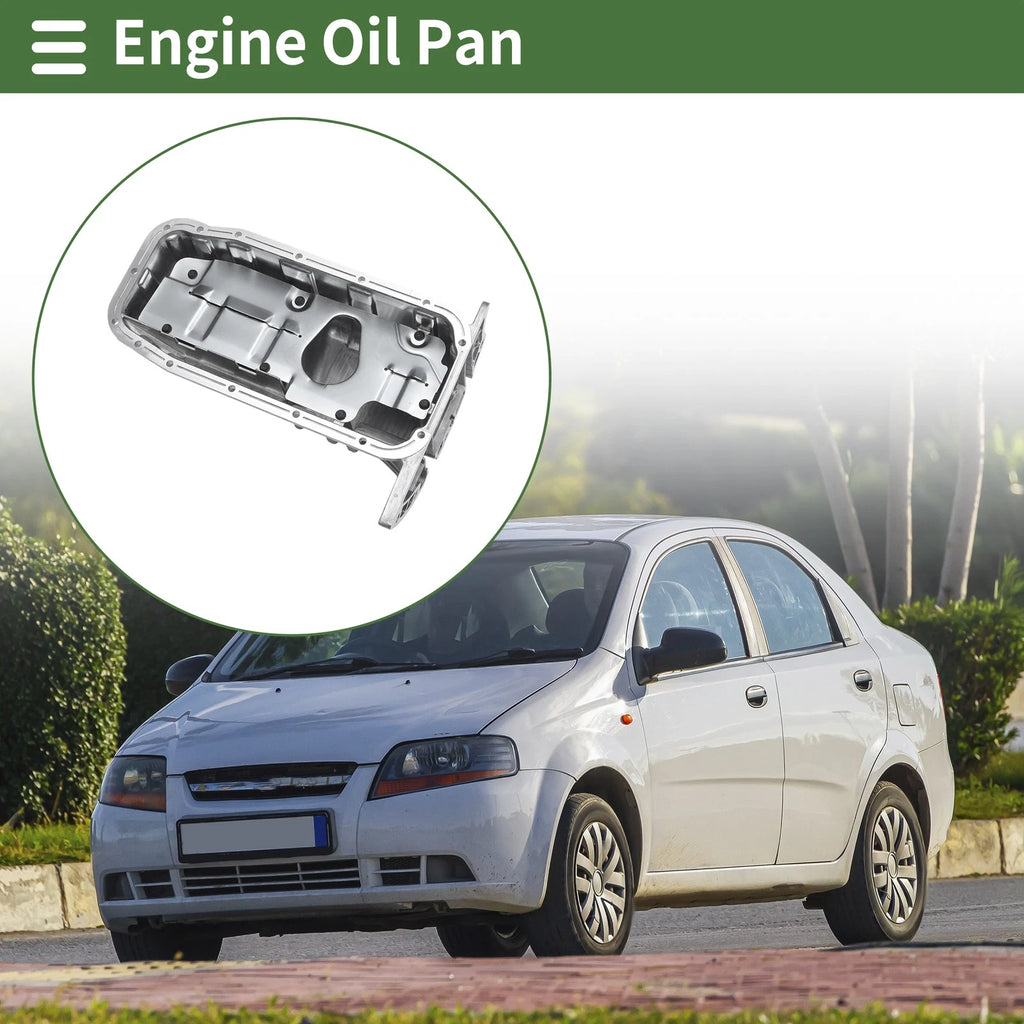 1 Pc Engine Oil Pan for Chevrolet Aveo (2004–2008) No.96481581 Aluminum