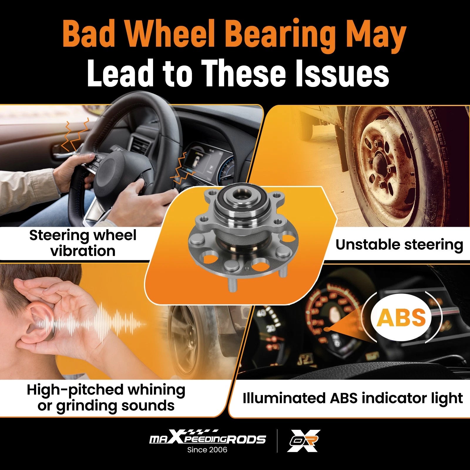 Rear Wheel Bearing Hub for Acura CSX/Honda Civic (2006–2011) H512256