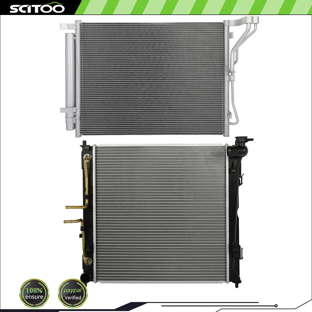 Radiator and Condenser Kit for Kia Optima Hyundai Sonata 2011–2015