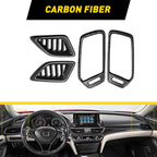 Carbon Fiber ABS Dashboard Air Vent Outlet Cover Trim for Honda Accord (2018–2022)