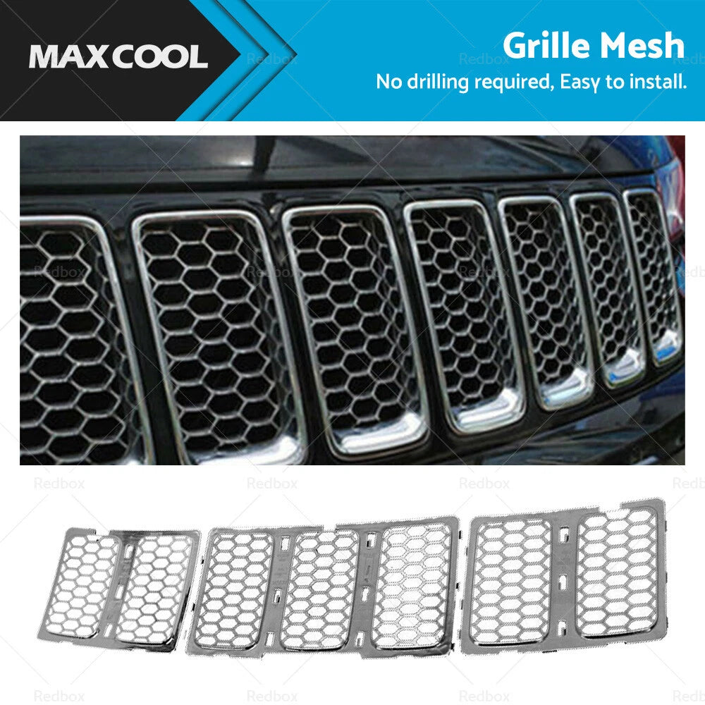 Front Grill Mesh Grille Insert Cover Kit for Jeep Grand Cherokee (2014–2016)