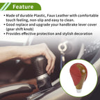 Automatic Gear Shift Knob for Lexus ES350 2007-2015 - Plastic Faux Leather Red