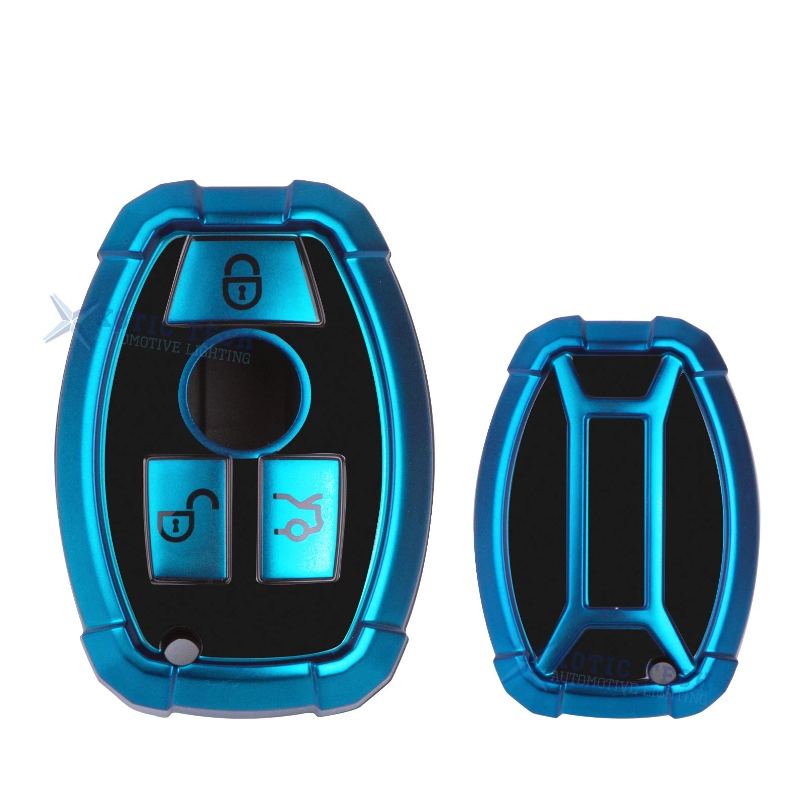 Blue TPU Remote Key Fob Cover Shell for Mercedes B C E G SLK (2011–2016)