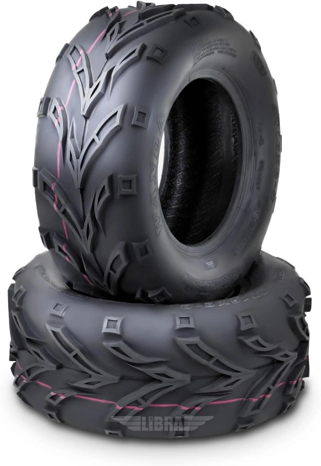 Set of 2 WANDA 145/70-6 ATV Go Kart Tires (145 70 6 /4PR P361-10187)