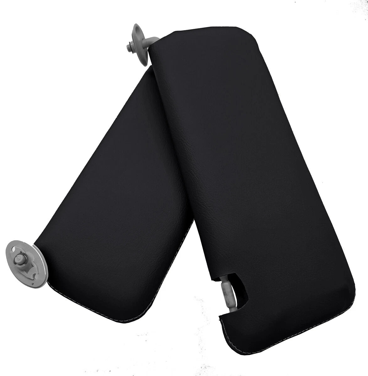 Sunvisors Cover Skin for Scion TC (2005–2010) Gray Stitch PVC Leather