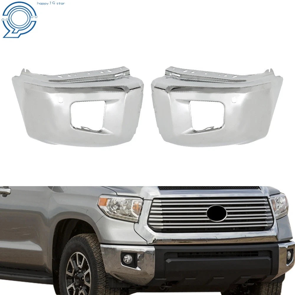 Front Bumper End Cap for Toyota Tundra (2014–2021) Chrome Steel