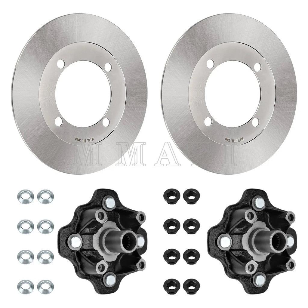 2 Front Wheel Hub & Disc Rotor for Suzuki Eiger 400, Vinson 500 (2002–2007)