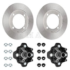 2 Front Wheel Hub & Disc Rotor for Suzuki Eiger 400, Vinson 500 (2002–2007)