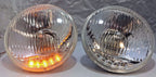 Crystal Headlights Pair with Amber LED Marker for Vehicle (2009–2017)