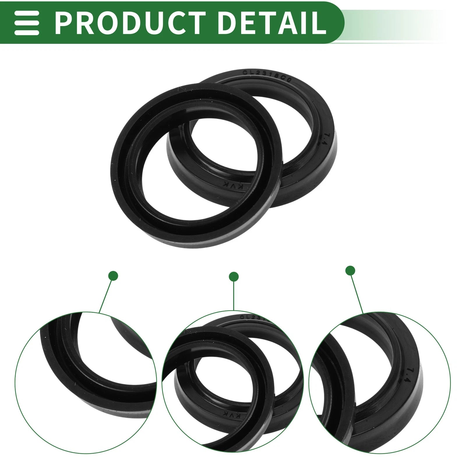 Set of 5 Oil Seal Rotary Shaft Seal NBR Rubber 25x33x4.5mm