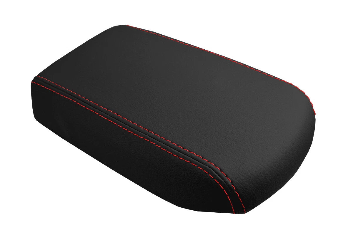 Console Lid Pull Over Cover Leather for Toyota Corolla (2009–2013) Red Stitch