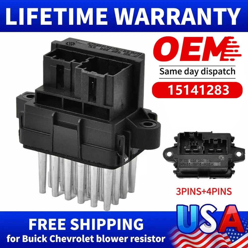 A/C Heater Blower Motor Resistor for Chevy GMC Cadillac Saturn Buick (2000–2010)