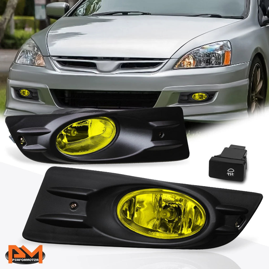 Fog Lights with Switch for Honda Accord 2Dr (2006–2007) - Amber Lens