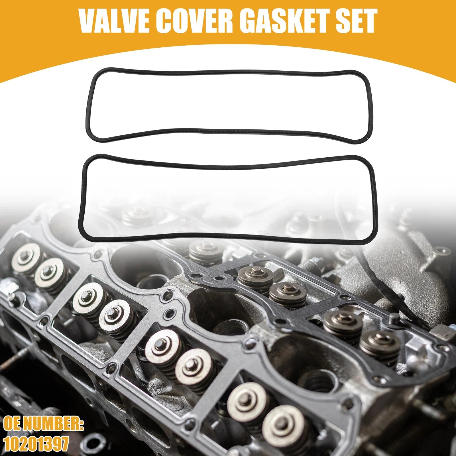 2pcs Engine Valve Cover Gasket No. 10201397 for Chevrolet Silverado 1500 (2014–2018)
