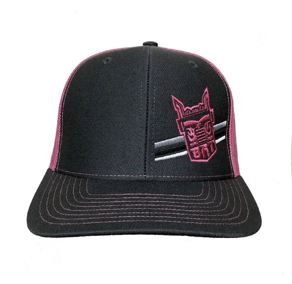 Big Rig Trucks 'Tees' Richardson Hat Charcoal/Neon Pink