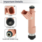 Fuel Injector No. 23209-21091 for Toyota Prius C (2012–2019) 1 Pc Pink
