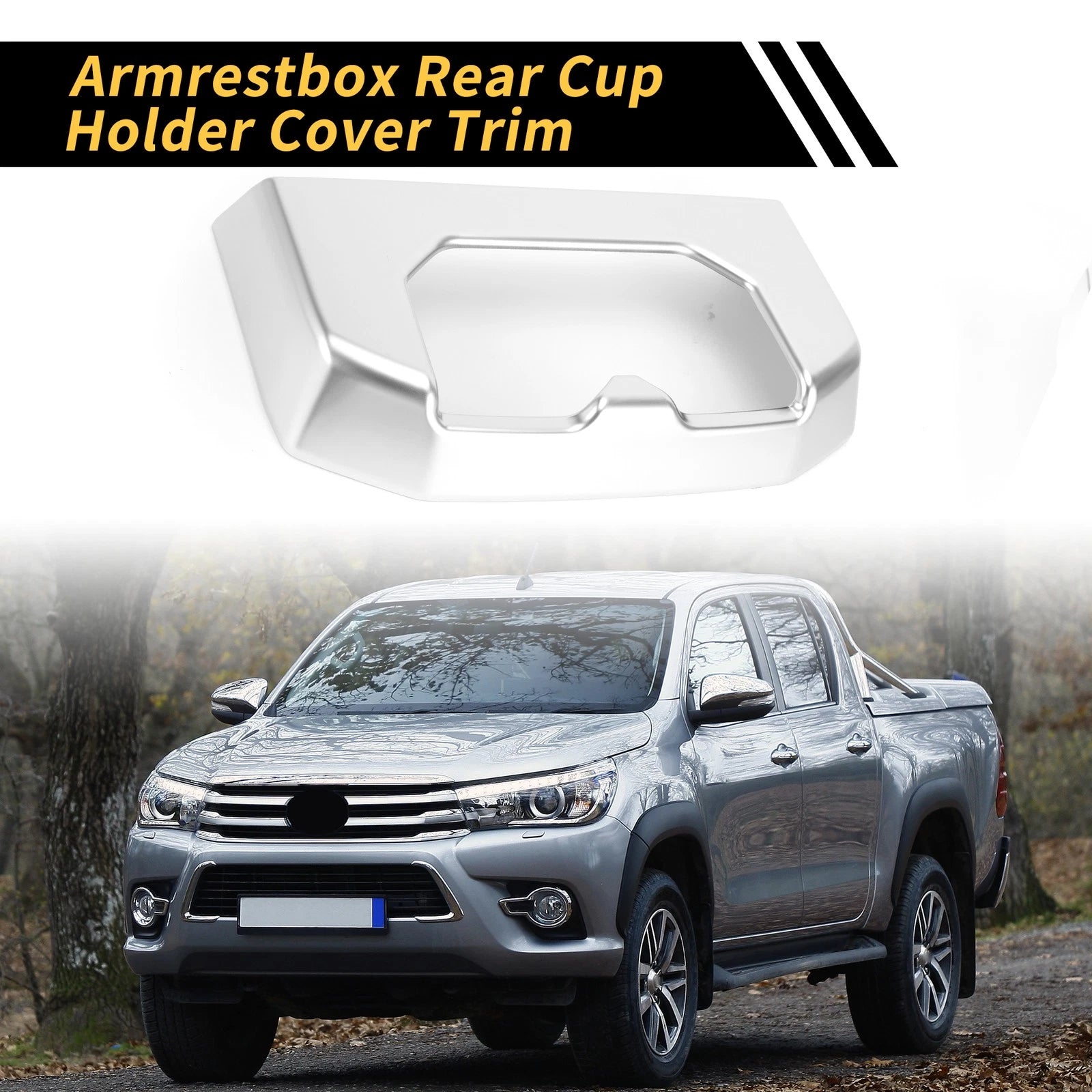 Armrest Box Rear Cup Holder Cover Trim for Toyota Tundra (2022–2024)