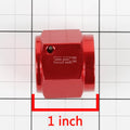 Red Anodized Aluminum AN8 1/2" Hex Head Female Flare End Cap/Nut Fitting