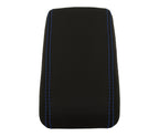 Console Lid Armrest Cover for Scion TC (2005–2010) Blue Stitch PVC Leather