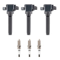 3X Ignition Coil + 3X Spark Plug For Mitsubishi Mirage 1.2L 2014-2015 UF815 5018