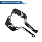 Brake Clutch Levers for Suzuki GSXR1000 (2009–2019) Black Head Silver Tone