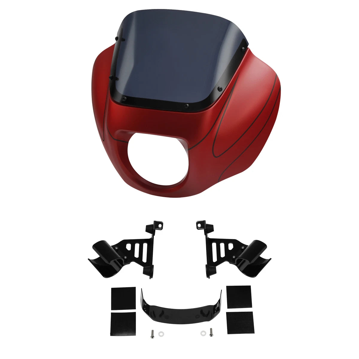 Fairings Windshield Bracket for Harley Softail FXST (2018–2025) Wicked Red Denim
