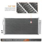 A/C Condenser for Fiat 500L (2014–2020) Aluminum Core Replacement