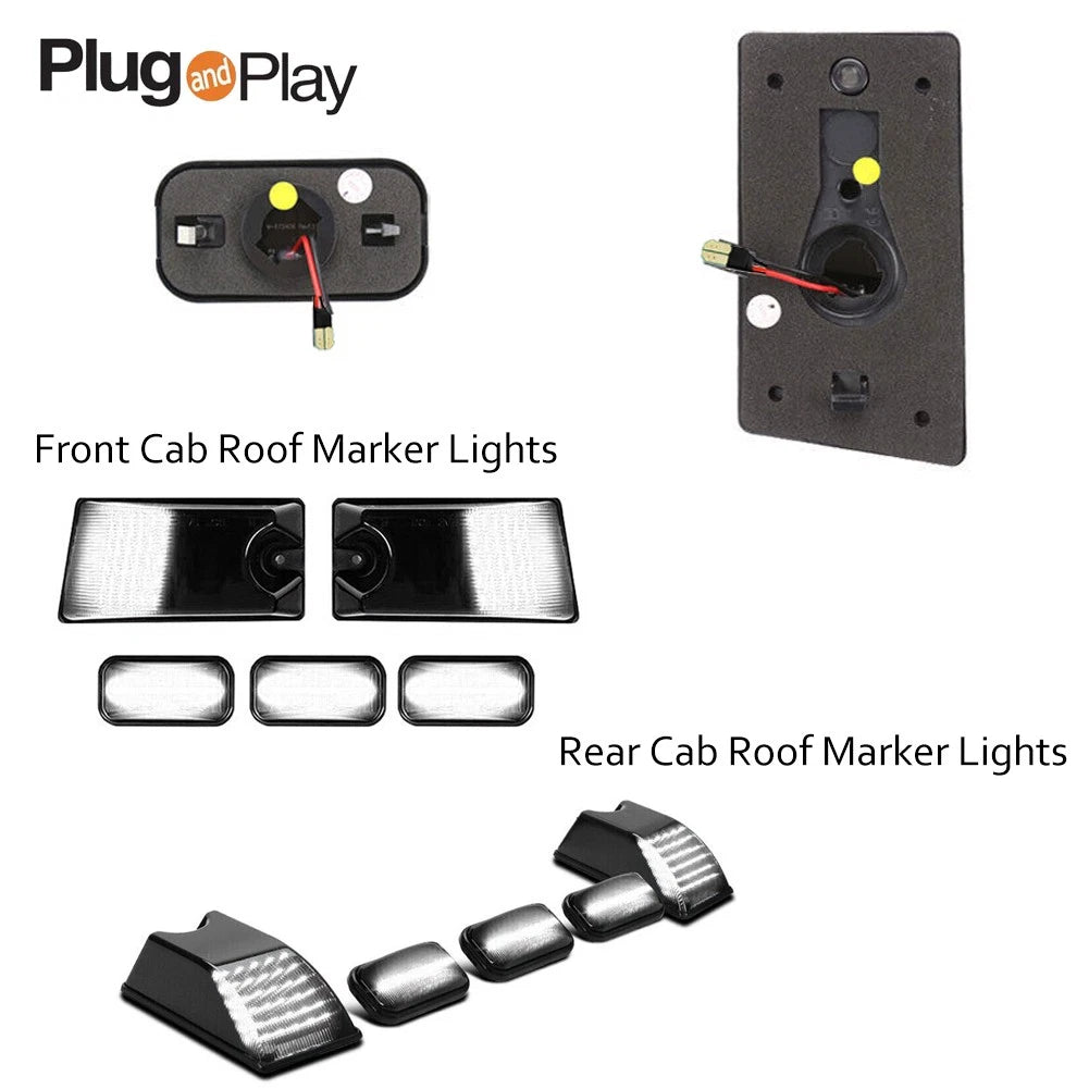 10X Black Smoke Lens LED Cab Roof Marker Lights for Hummer H2 (2003–2009)