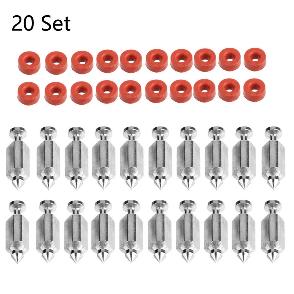 30Pcs Carburetor Float Valve Needle Seat Kit for B&S 398188 (N/A)