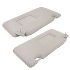 Set of 2 Gray Sun Visors for Nissan Versa (2007–2012) with Mirror
