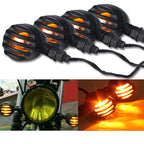 4Pcs Amber Bullet Turn Signal Blinker Lights for Harley Custom