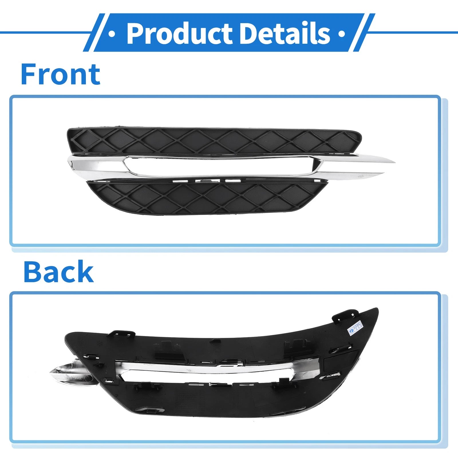 1 Pc Fog Light Grill for Mercedes-Benz C300 (2008–2015) No. 2048803224