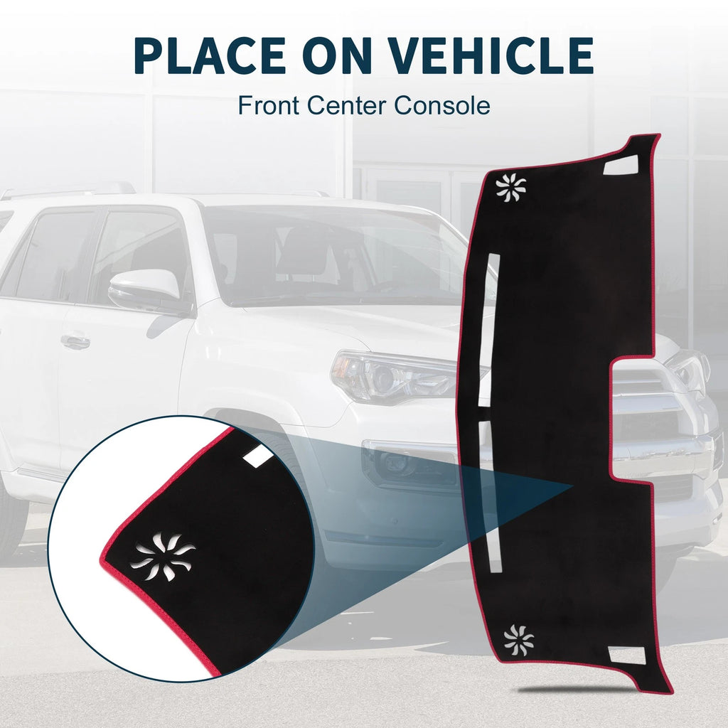 Dashboard Cover Mat for Nissan Moco MG33S (2012–2018) Black Red Set of 1