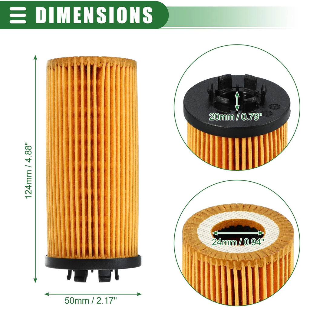 Set of 2 Engine Oil Filters for BMW X1 (2000–2022) No. 11428593186