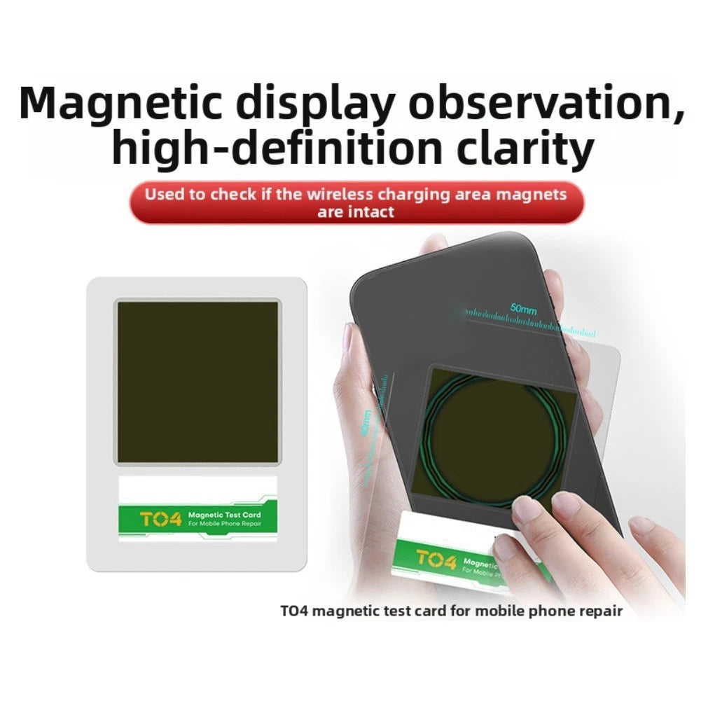 TO4 Reusable Magnetic Card for MagSafe Wireless Charging Area Test