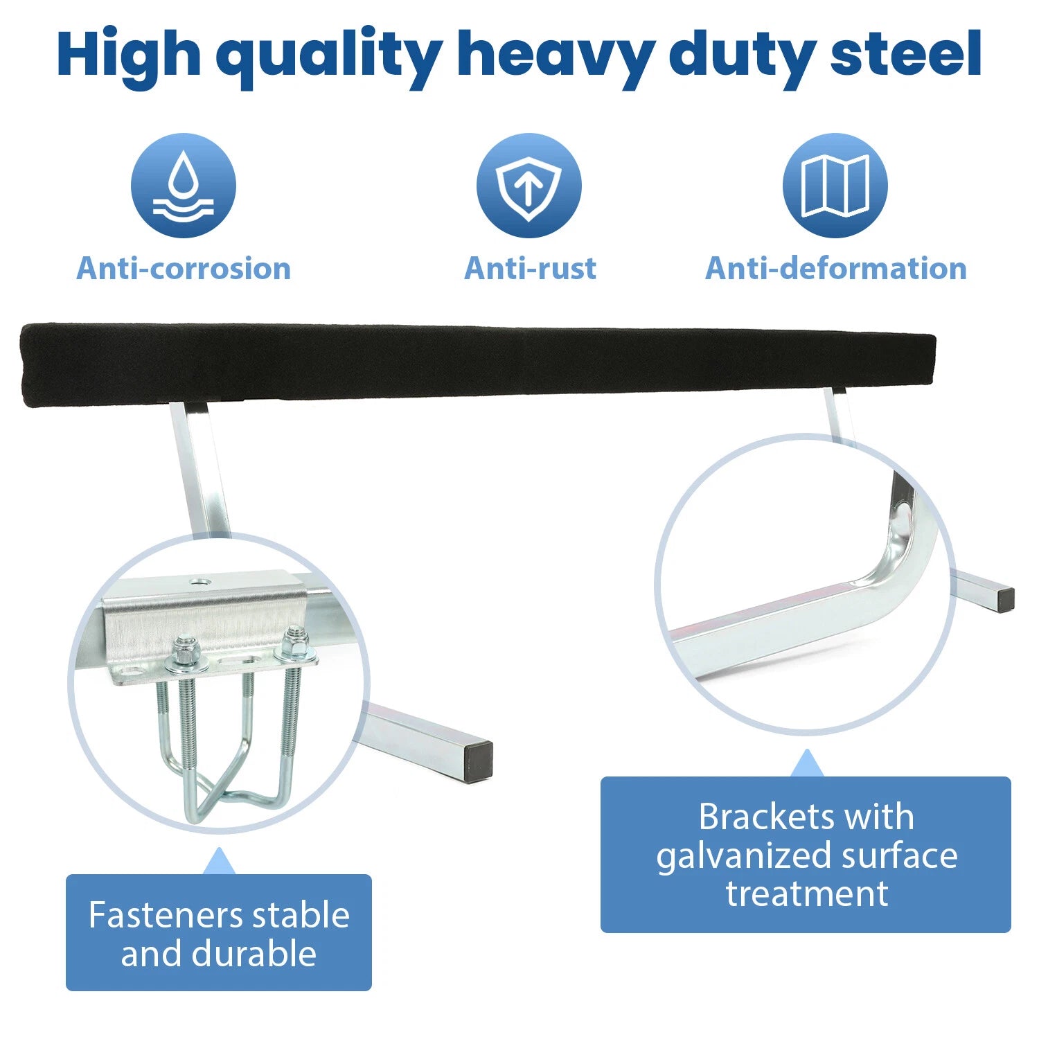 Boat Trailer Bunk Board Guide-On 61" with Brackets Kit for