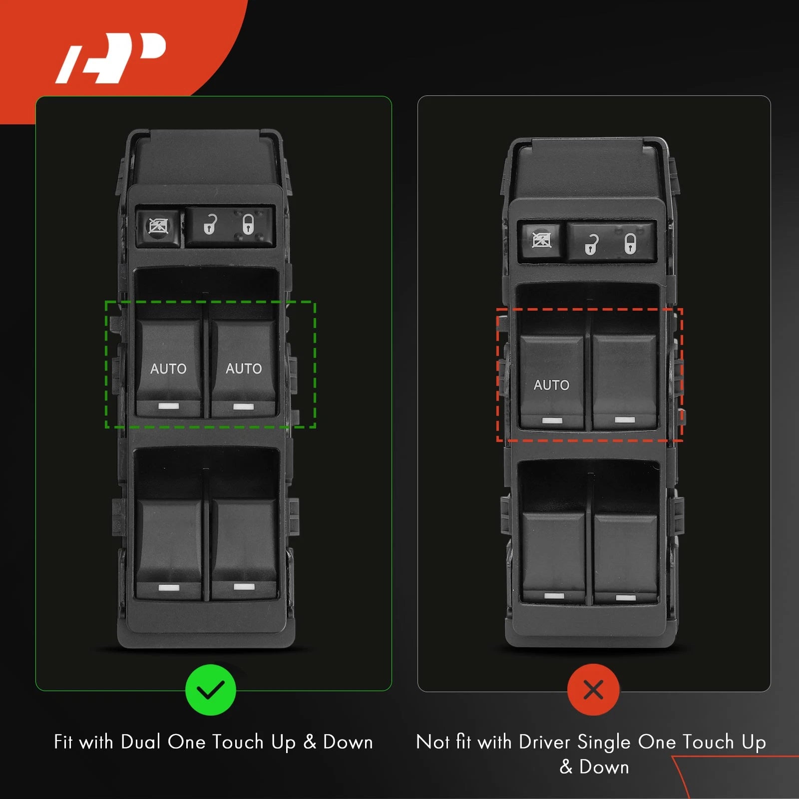 Front Left Power Window Switch for Jeep Grand Cherokee (2006-2010)