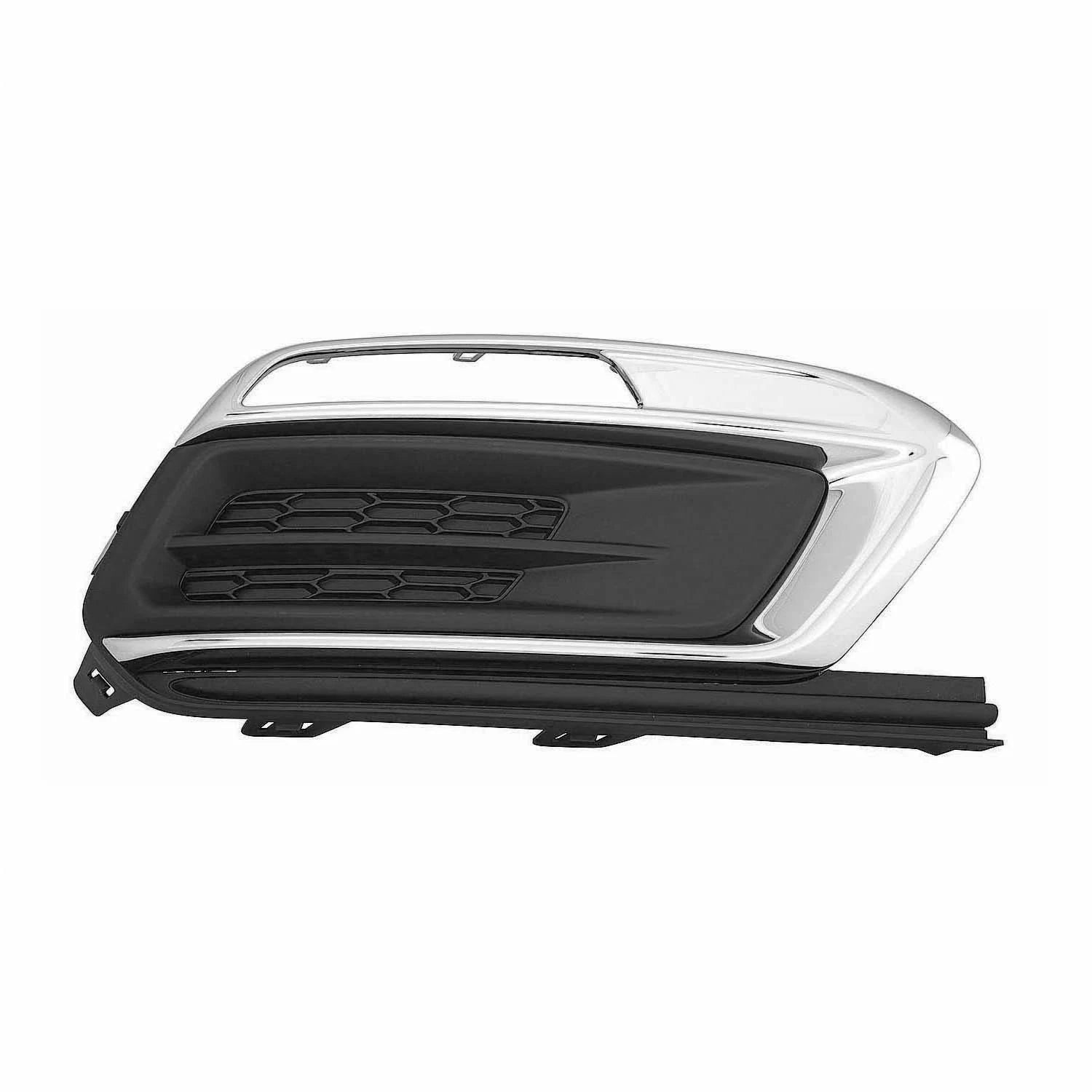 Replacement Black Chrome Plastic Front Passenger Side Bumper Cover Grille