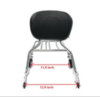 Chrome Backrest Sissy Bar with Luggage Rack for Harley Touring (2009–2017)