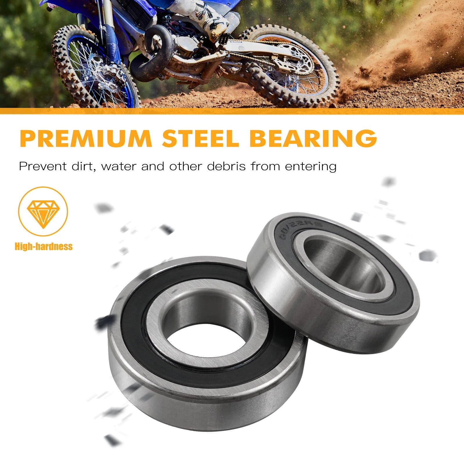 Rear Wheel Bearings & Seals Kit for Yamaha YZ125 YZ250 YZ250X (1999–2024)