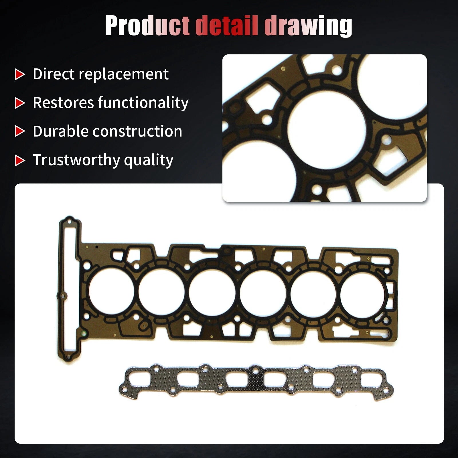 Head Gasket Bolts Set for GMC Envoy, Chevy Trailblazer, Buick Rainier (2002–2005)