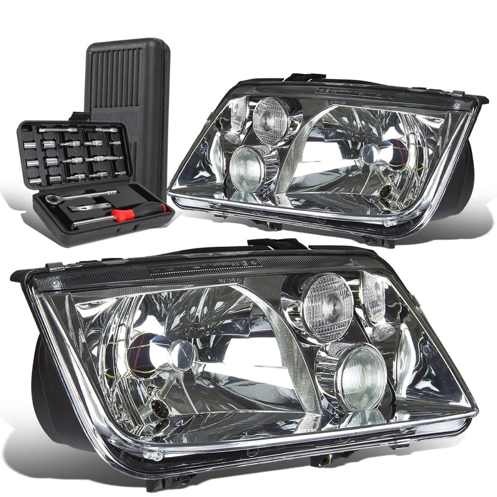 Crystal Headlight Set with Fog Lamps for Volkswagen Jetta Mk4 (1999–2005)