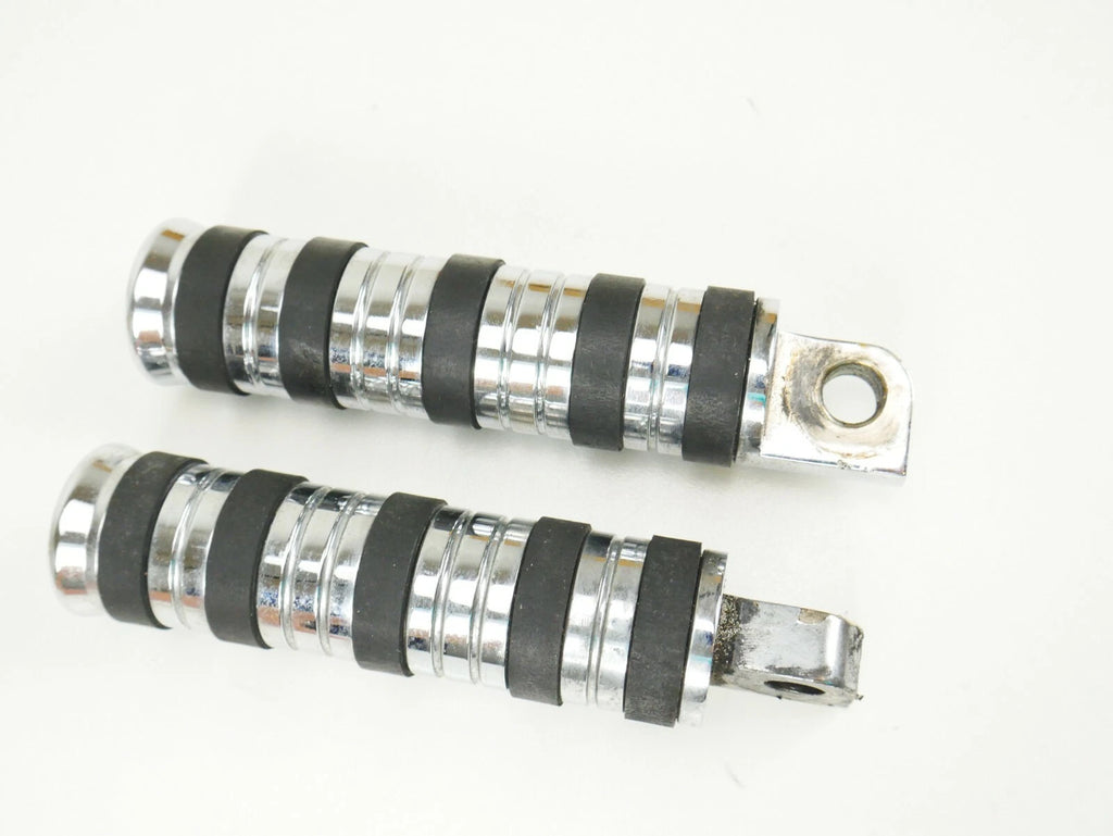 Chrome Rubber O-Ring Grip Pegs for Harley Davidson (OEM)
