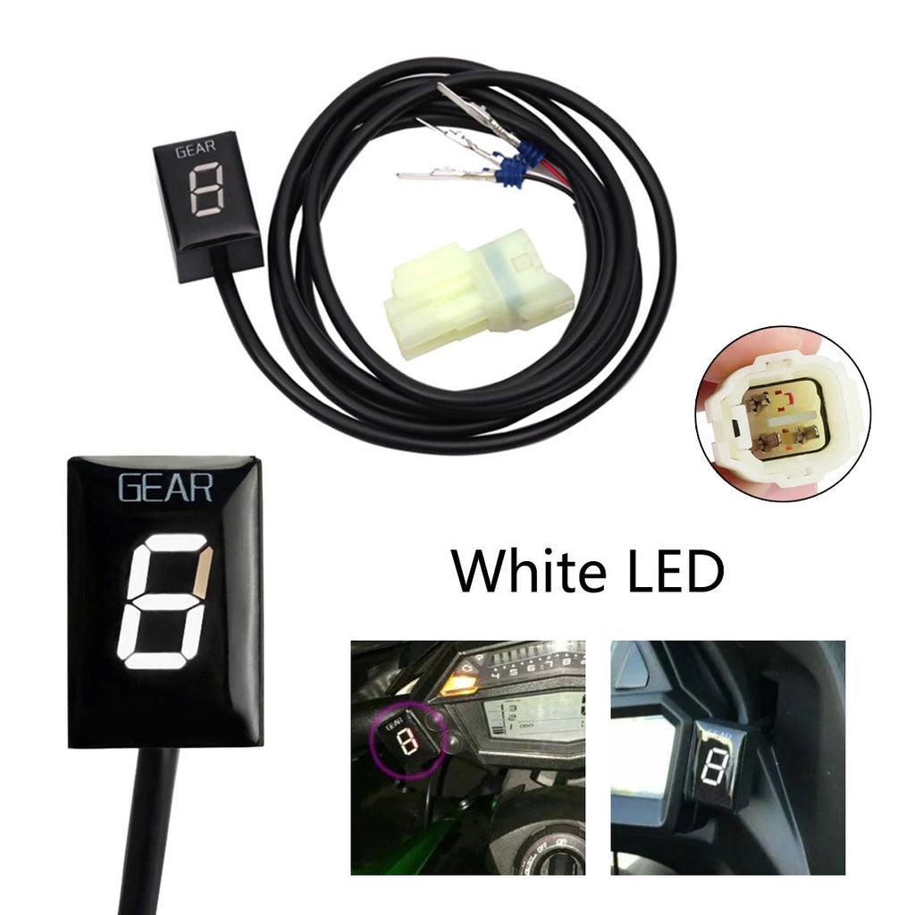 White LED Speed Gear Indicator for Honda CBR600RR CBR600F CBR1000RR (2003–2023)