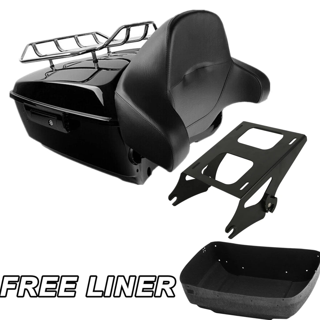 Trunk Backrest Pad Mount Rack for Harley Electra Road Glide (2014–2023)