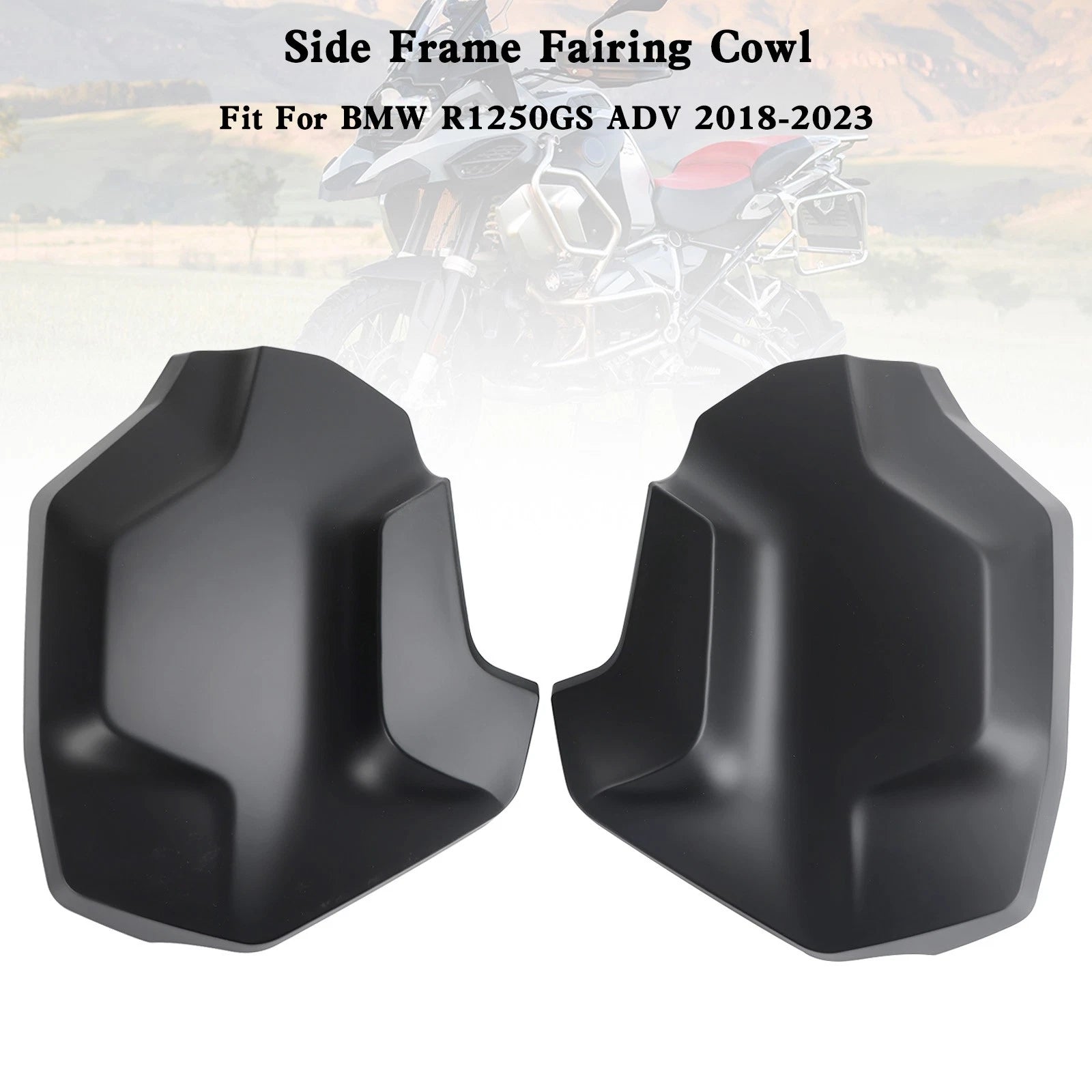 Side Frame Fairing Cowl Guards for BMW R1250GS ADV (2018–2023) Black