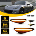 LED Side Marker Light Assembly for Mazda (2009–2022) - Dynamic Amber Smoked Lens