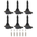 Set of 6 Ignition Coils & Spark Plugs for Mercedes-Benz SLK350 C230 C250 C280 C300