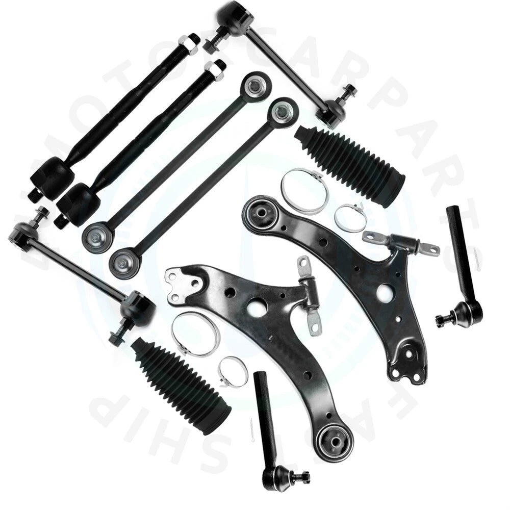 Set of 12 Front Lower Control Arm Tie Rod Ends for Toyota Highlander (2004–2007)